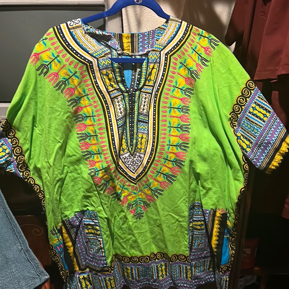 Bright colorful patterned dashiki